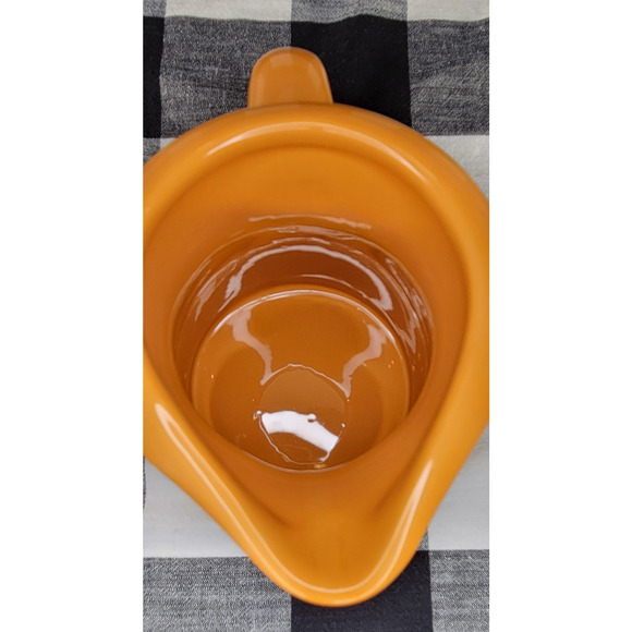 Terramoto Ceramic Pitcher Orange White Pumpkins Autumn Halloween Fall 44oz - Picture 6 of 9